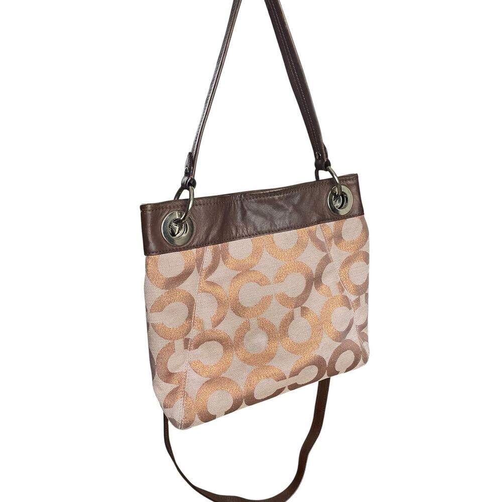 Coach Ashley Op Art Hippie Signature C Crossbody Shoulder Bag Pink Brown Y2K - Picture 4 of 11
